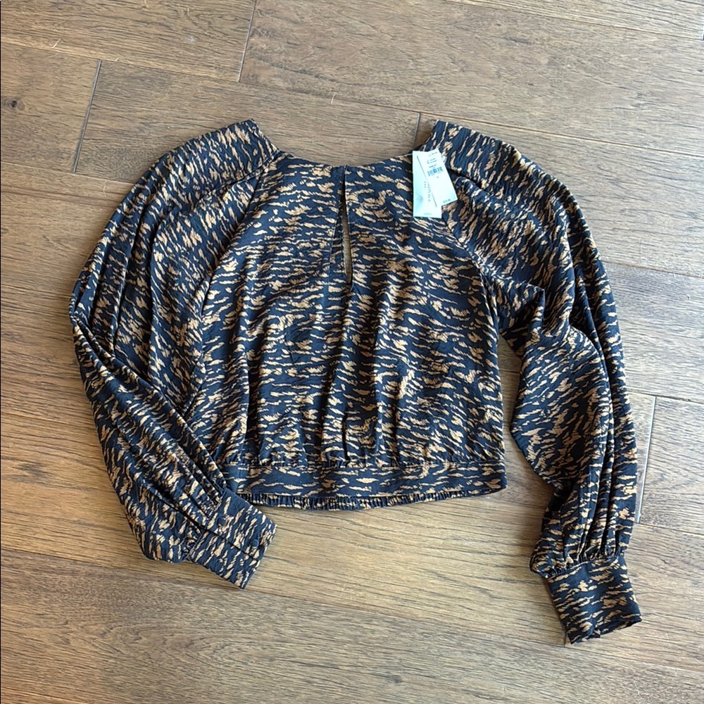 Banana Republic Stylish Black and Tan Women's Top